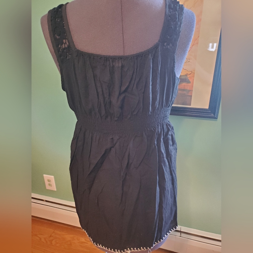 Bohemian Mind Code Black And White Embroidered Top - image 2